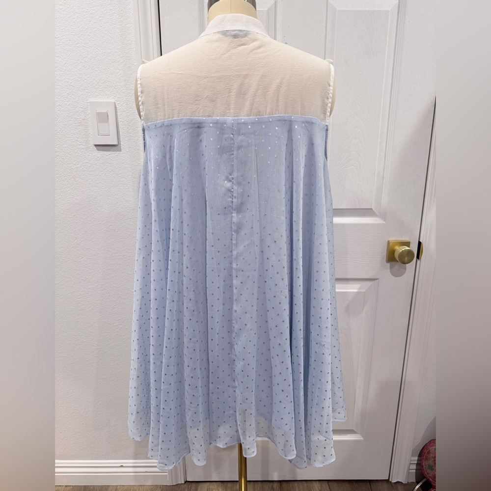 Sister Jane Light Blue and White Tent Dress - Picture 5 of 9